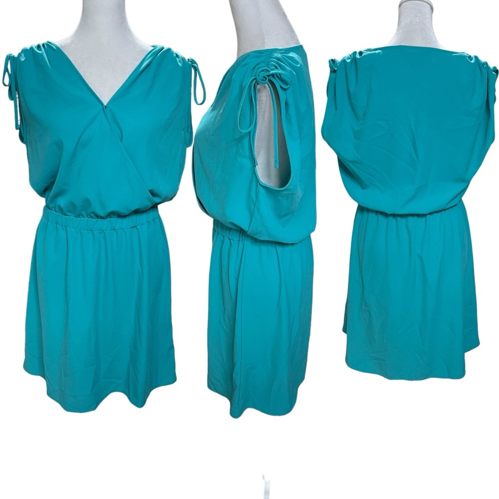 Banana Republic Turquoise Sleeveless Above the Knee Elastic Waist Dress Size XS